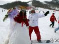 冰雪为媒 蓝天作证 雪上单板婚礼在哈举办
